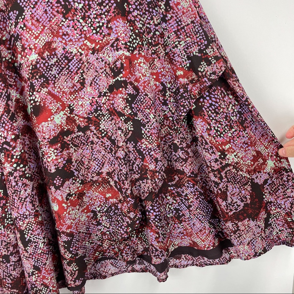 Silence + Noise Printed Wrap Open Back Mini Dress - image 7